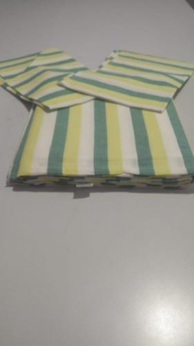 BEDSHEET STRIPE 90X108 2 PILLOW COVER